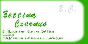 bettina csernus business card
